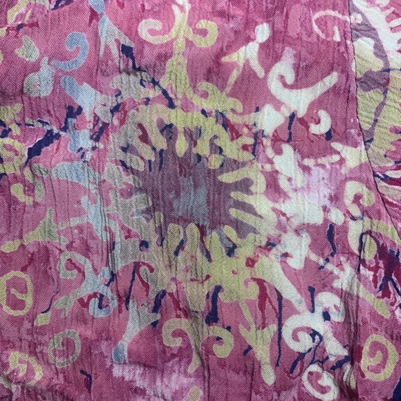 Cropped Rayon Funky Summer Blouse - Picture 4 of 4